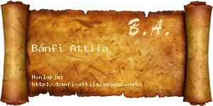 Bánfi Attila névjegykártya