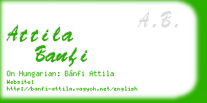 attila banfi business card